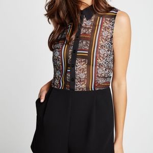 BCBGeneration Romper with patterned top